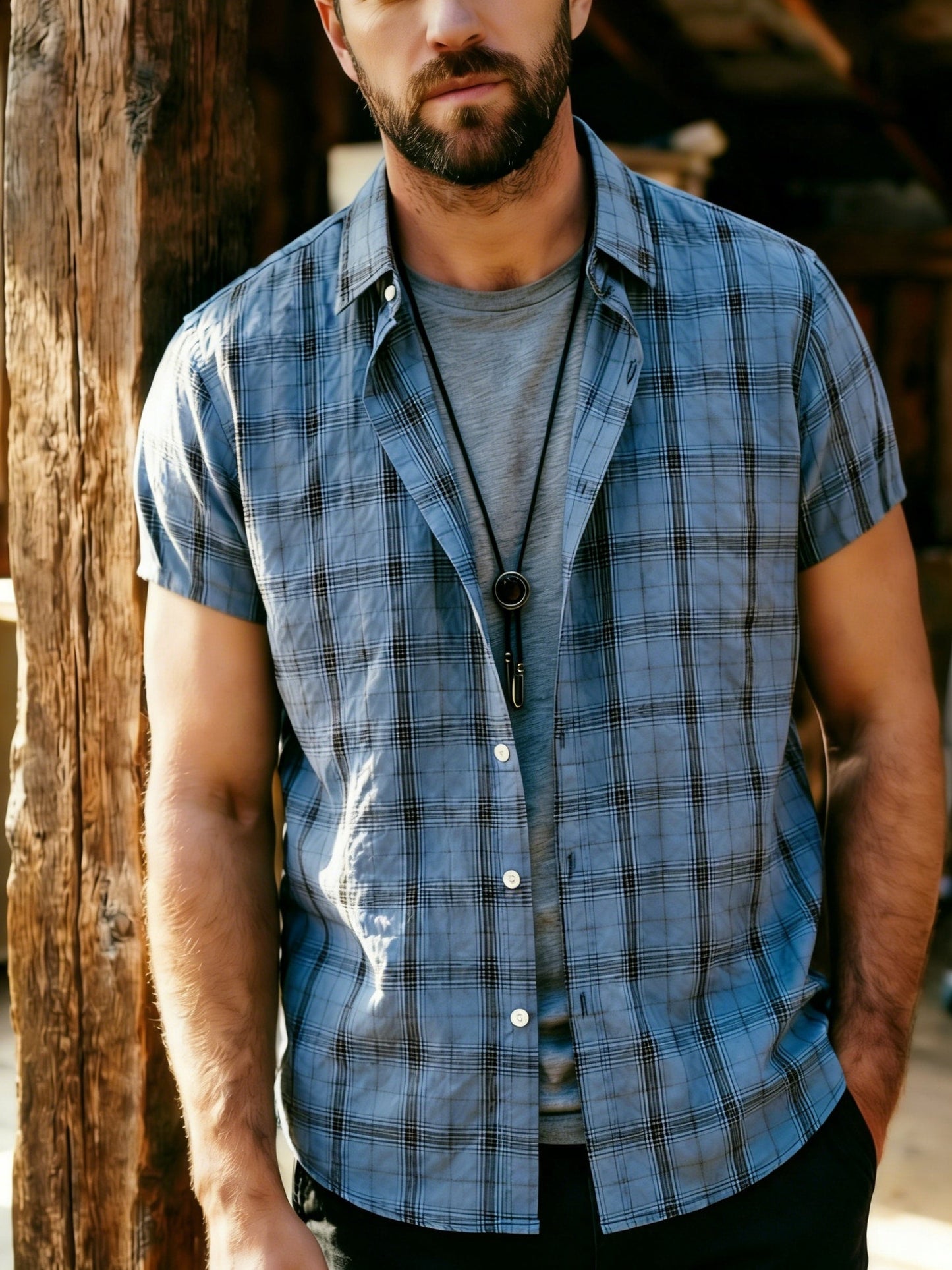 Men's Checked Shirt | Short Sleeve
