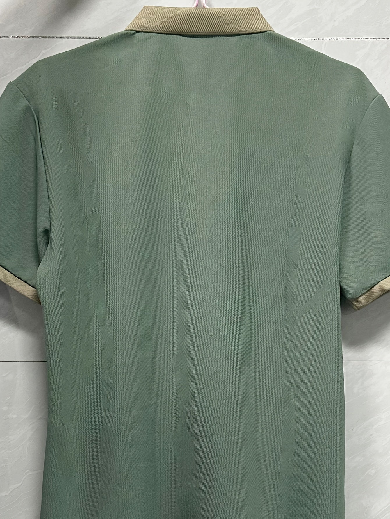 Men's Contrast Collar Polo | Long Sleeve