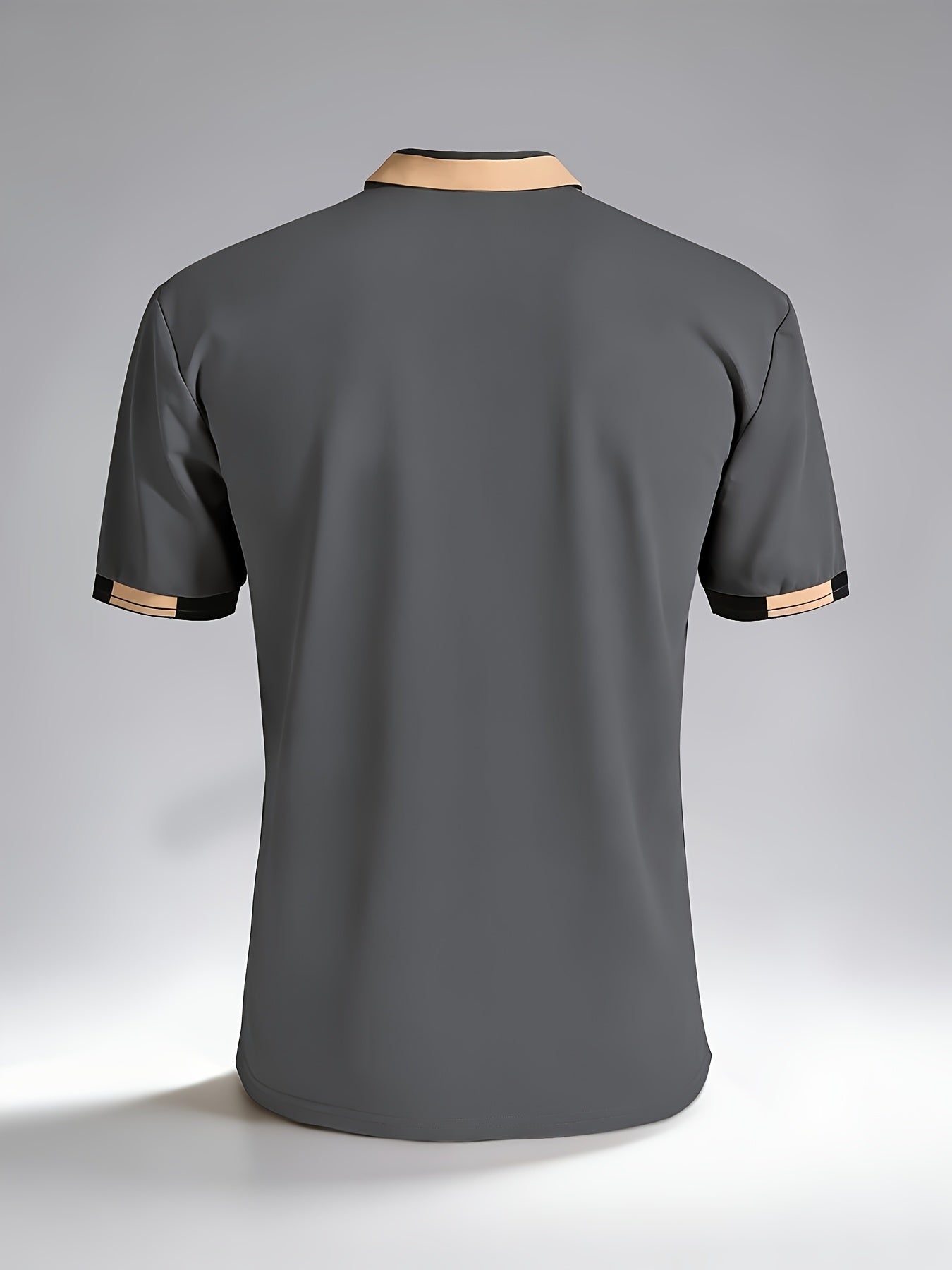 Men's Striped Collar Polo Shirt