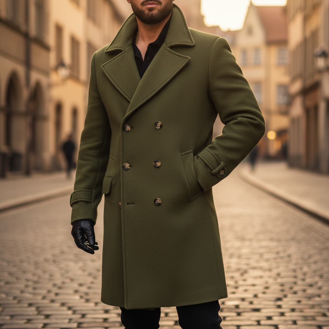 Men's Pea Coat | Notch Lapel