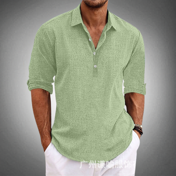 Men's Collared Shirt Polo Shirt | Long Sleeve