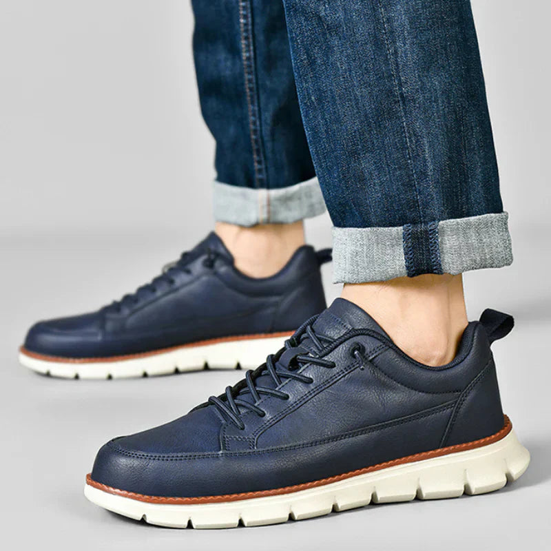 Men's Lace Up Trainers | Contrast Sole