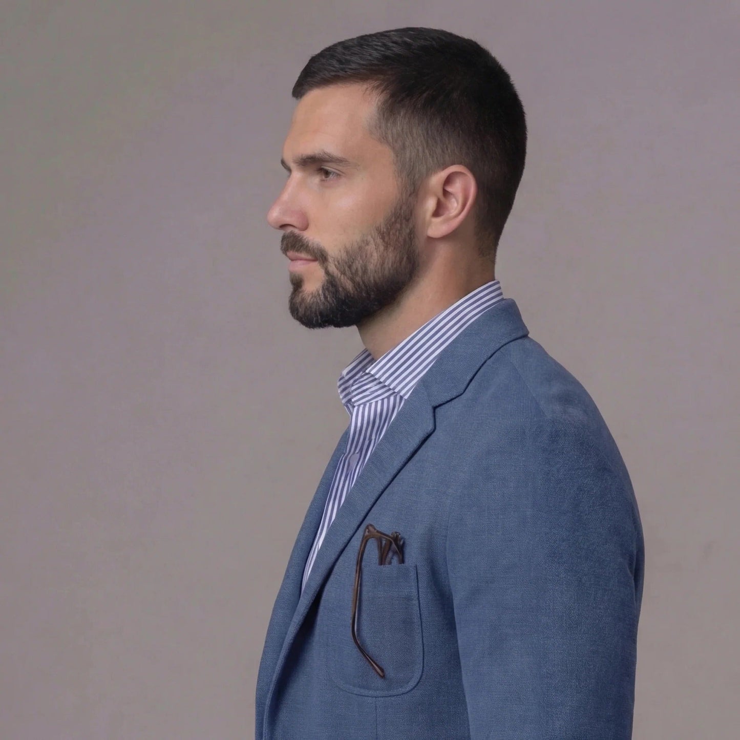 Men's Herringbone Blazer | Notch Lapel