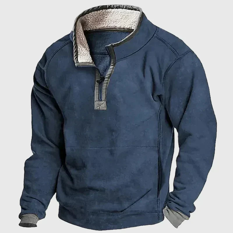 Men's Funnel Neck Sweatshirt Jumper | Quarter Zip