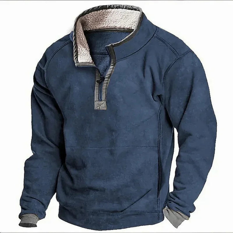 Men's Zip Neck Jumper | Funnel Collar