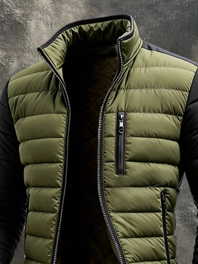 Men's Padded Puffer Jacket | Zip Up