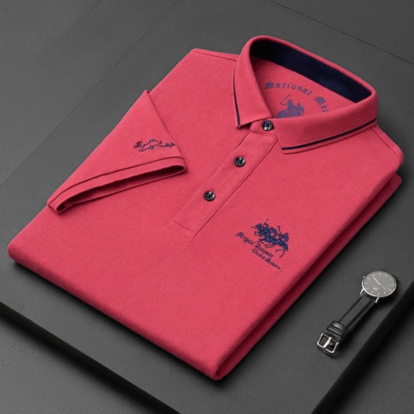 Men's Tipped Polo Shirt | Long Sleeve