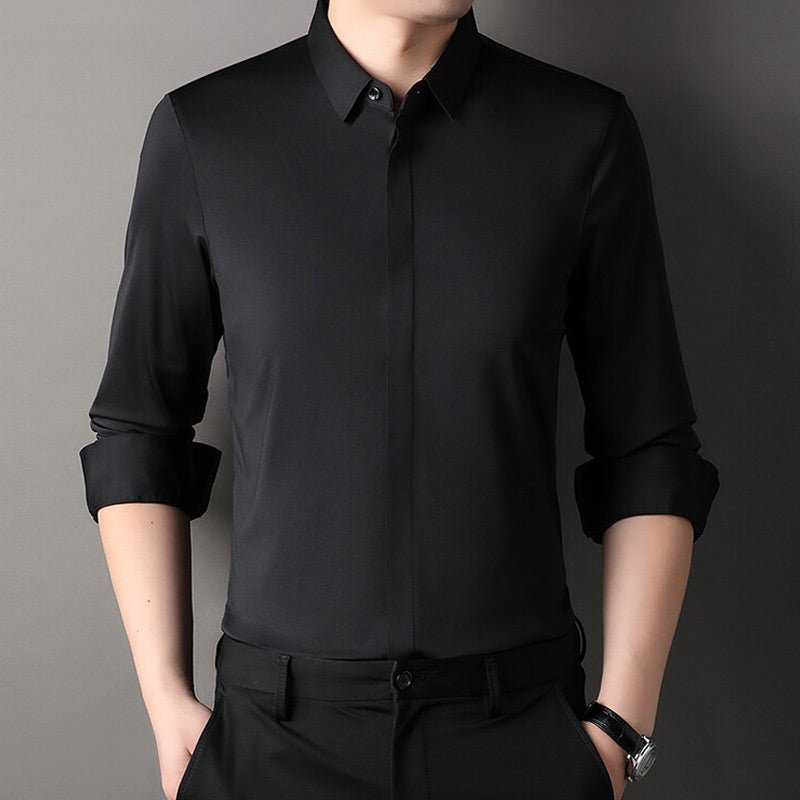 Men's Designer Long Sleeve Shirt | Point Collar