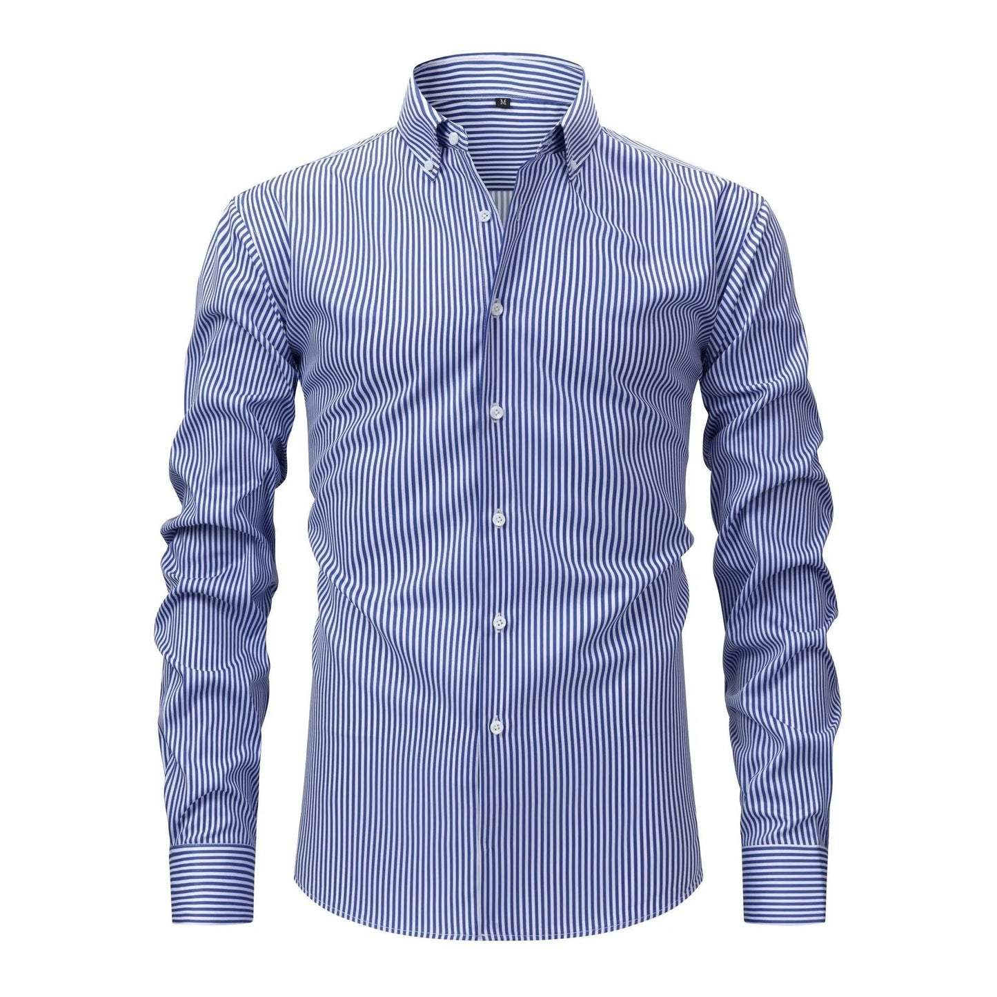 Men's Striped Long Sleeve Shirt | Button Down Collar