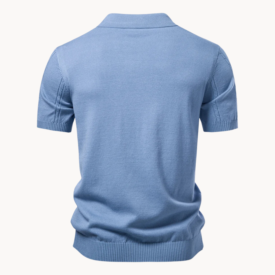 Men's Textured Polo Shirt | Short Sleeve