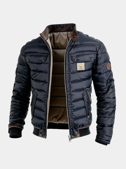 Men's Padded Bomber | Funnel Neck