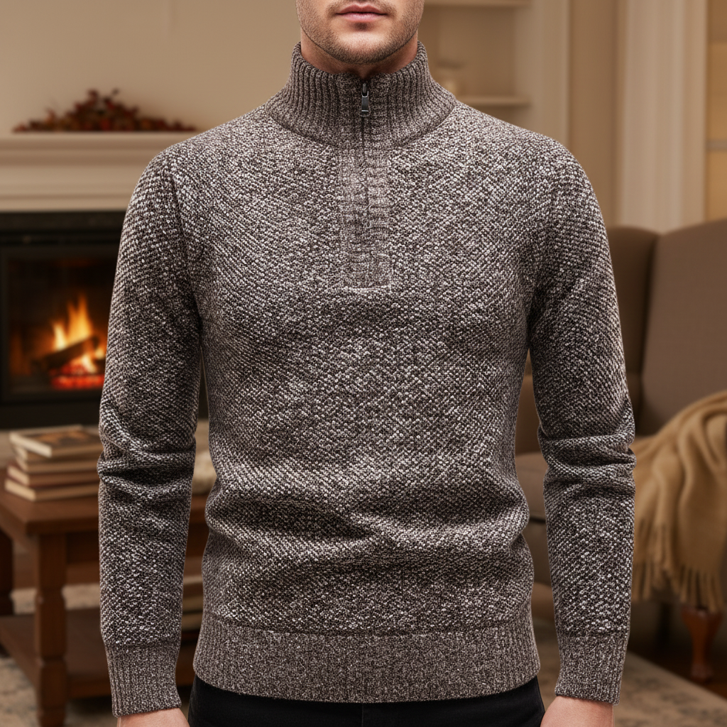 Basil | Turtleneck Pullover Half Zip Jumper