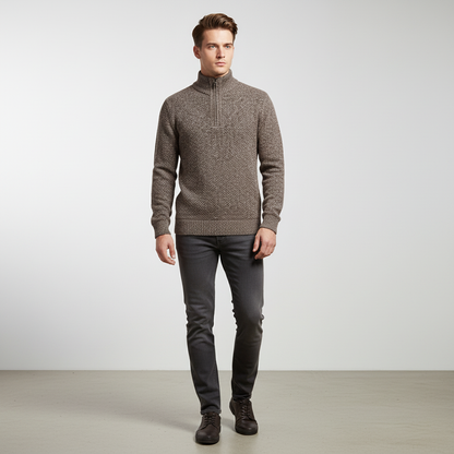 Basil | Turtleneck Pullover Half Zip Jumper