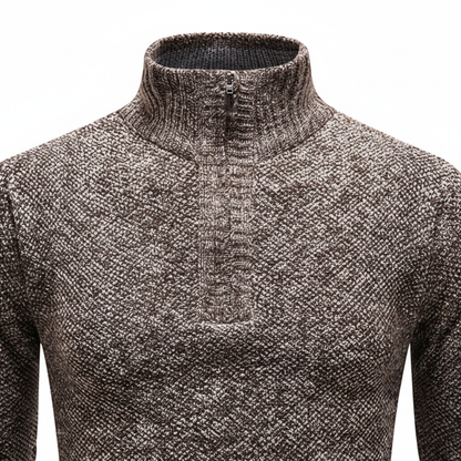 Basil | Turtleneck Pullover Half Zip Jumper