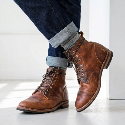 Men's Cap-Toe Lace-Up Boots | Ankle