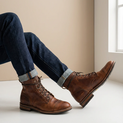 Men's Cap-Toe Lace-Up Boots | Ankle