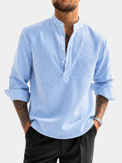 Isaac Striped Shirt | High Neck