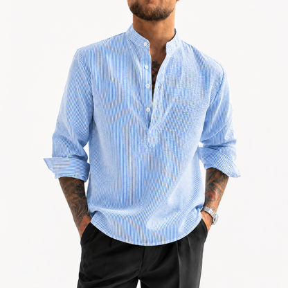 Isaac Striped Shirt | High Neck