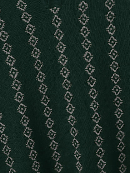 Lancelot Geometric Polo Shirt | V Neck