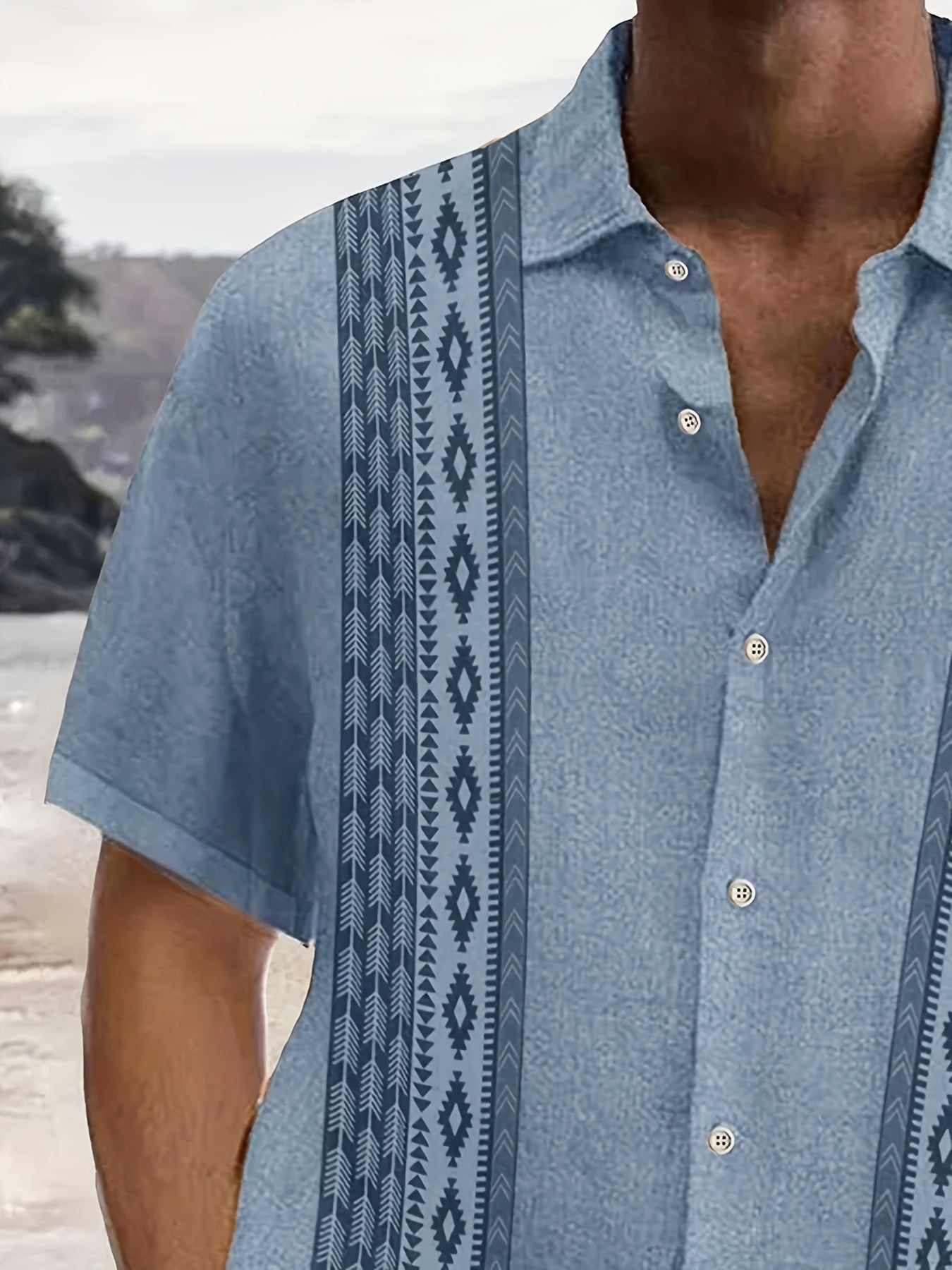 Men's Denim Designer Shirt | Short Sleeve