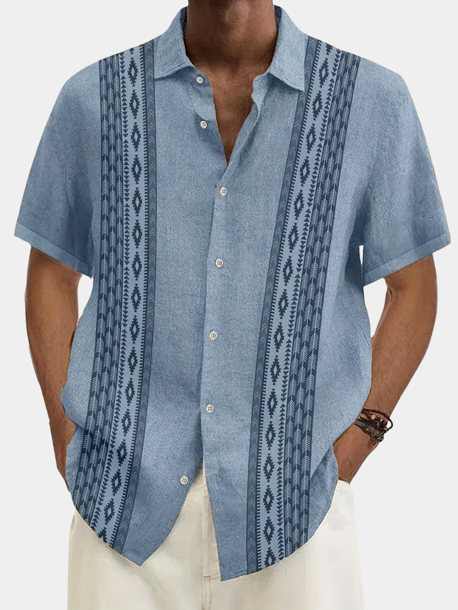 Men's Denim Designer Shirt | Short Sleeve