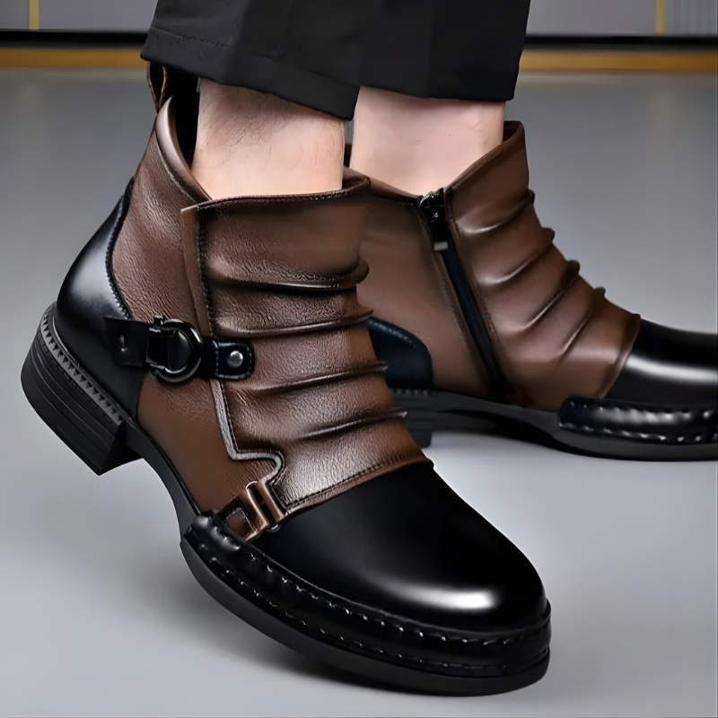 Men's Buckle Ankle Boots | Zip Up