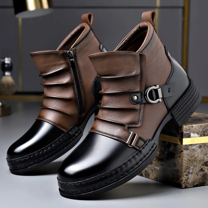 Men's Buckle Ankle Boots | Zip Up