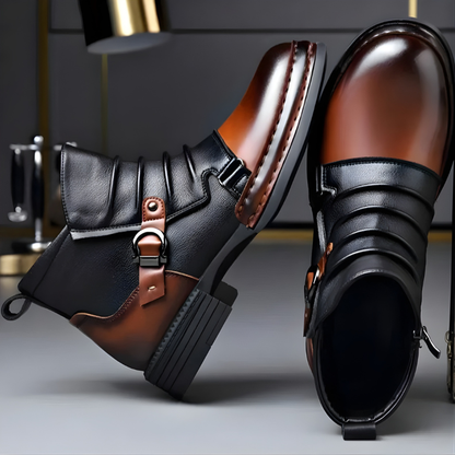 Men's Buckle Ankle Boots | Zip Up