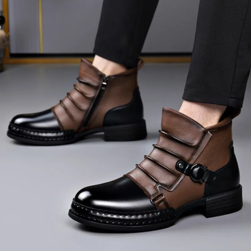 Men's Buckle Ankle Boots | Zip Up