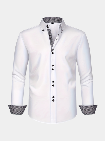 Men's Long Sleeve Button-Down Collar Shirt | Slim Fit
