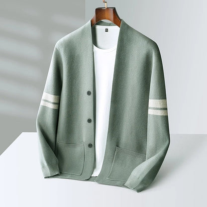 Men's Striped Cardigan | Button Up