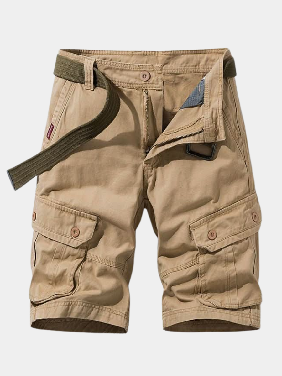 Men's Cargo Button-Pocket Shorts | Zip Fly Belt