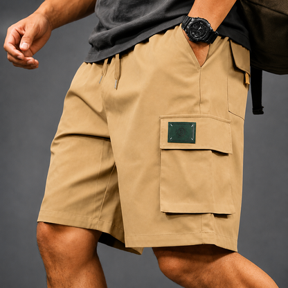 Men's Chino Cargo Shorts | Elastic Waist