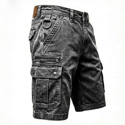 Men's Washed Cargo Shorts | Zip Pocket
