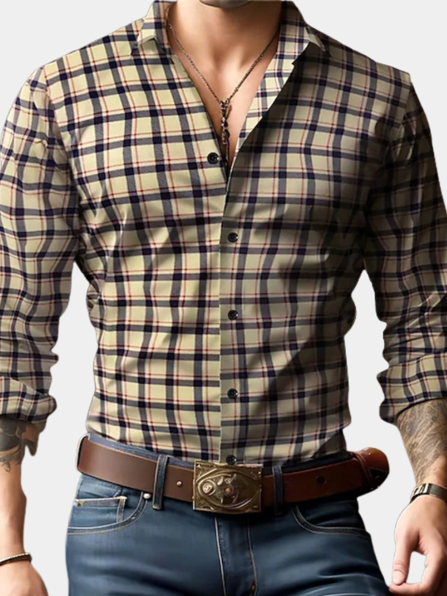 Men's Checked Shirt | Long Sleeve