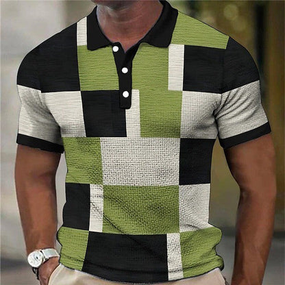 Men's Colour Block Polo | Short Sleeve