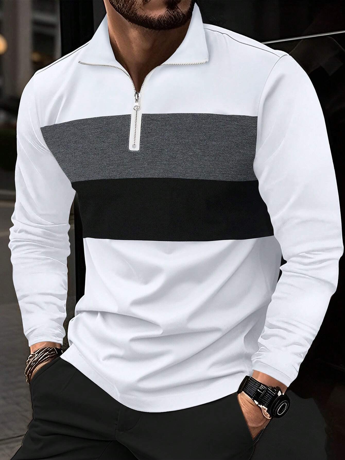 Men's Collar Polo Shirt | Long-Sleeve