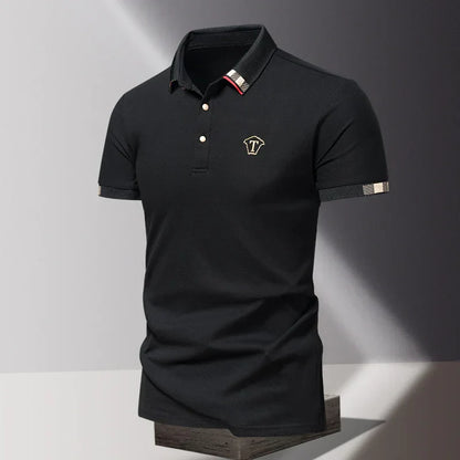 Men's Contrast Collar Tipped Polo Shirt | Short Sleeve