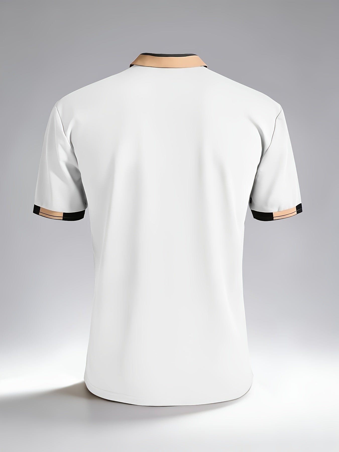 Men's Striped Collar Polo Shirt
