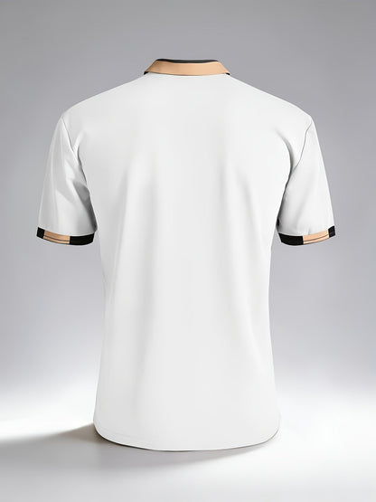 Men's Striped Collar Polo Shirt