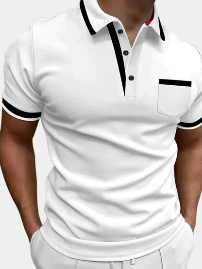 Men's Contrast Tipped Polo | Short Sleeve