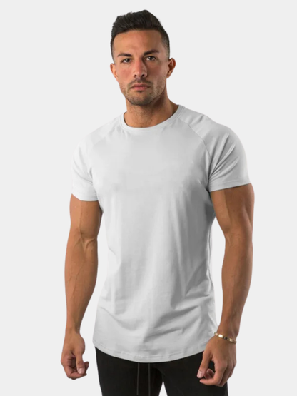 Men's Crew Neck Slim-Fit T-Shirt | Curved Hem