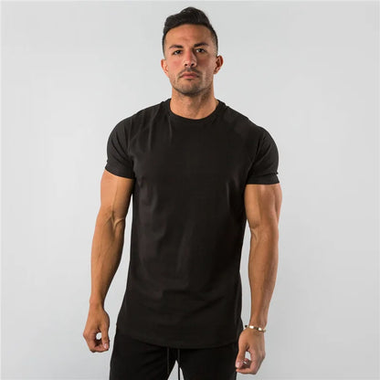 Men's Crew Neck Slim-Fit T-Shirt | Curved Hem