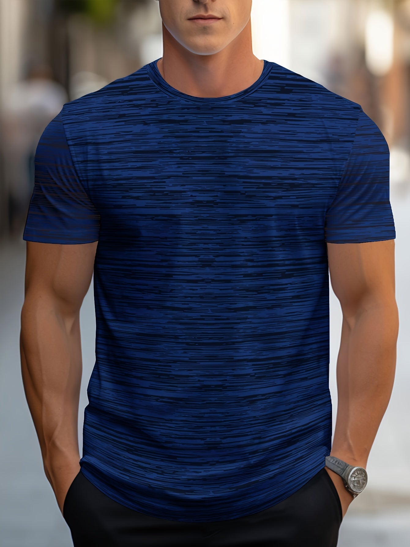 Men's Crew Neck T-Shirt | Curved Hem