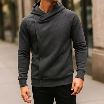 Men's Asymmetric Zip Hoodie | Hooded