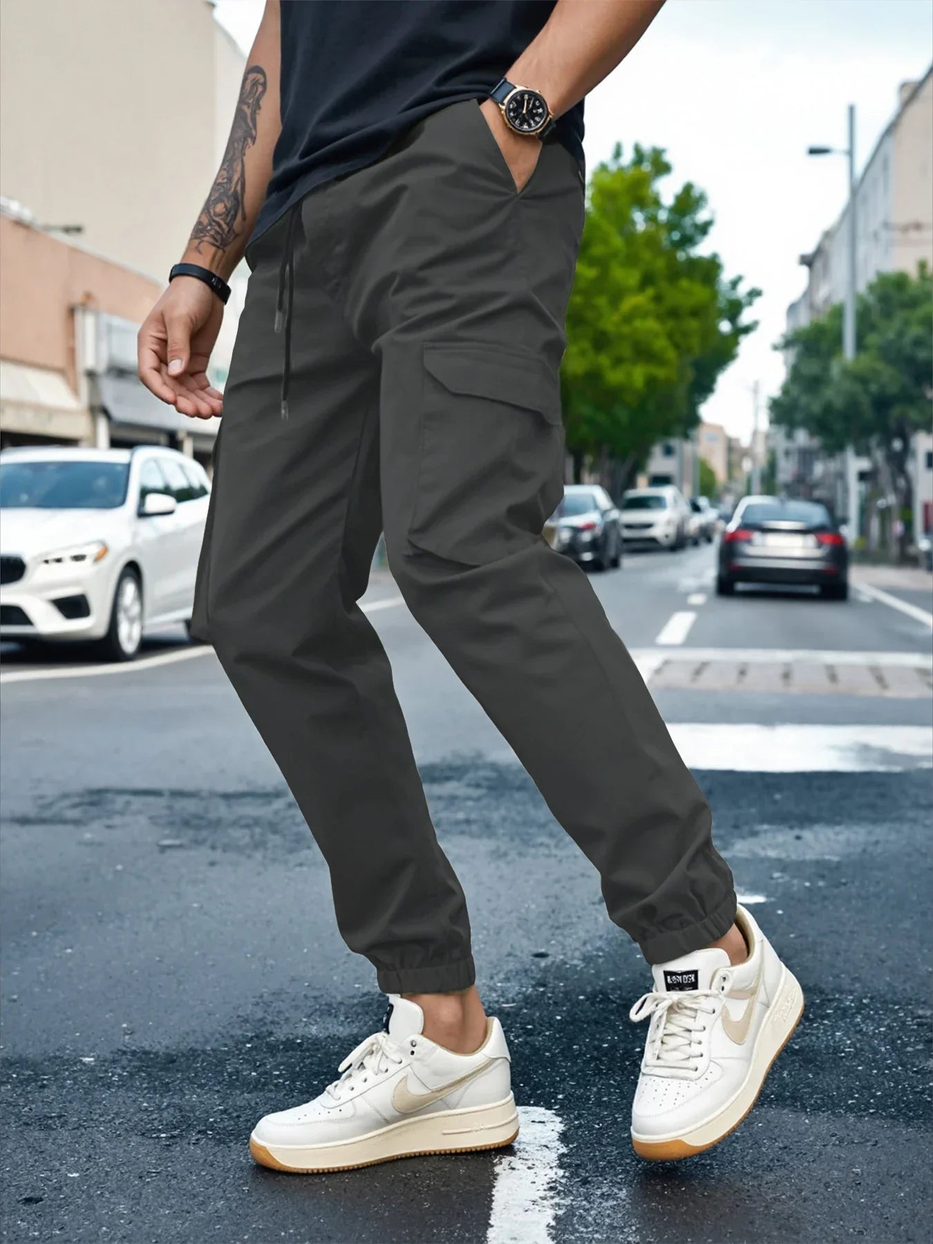 Men's Cargo Joggers | Cuffed Hem