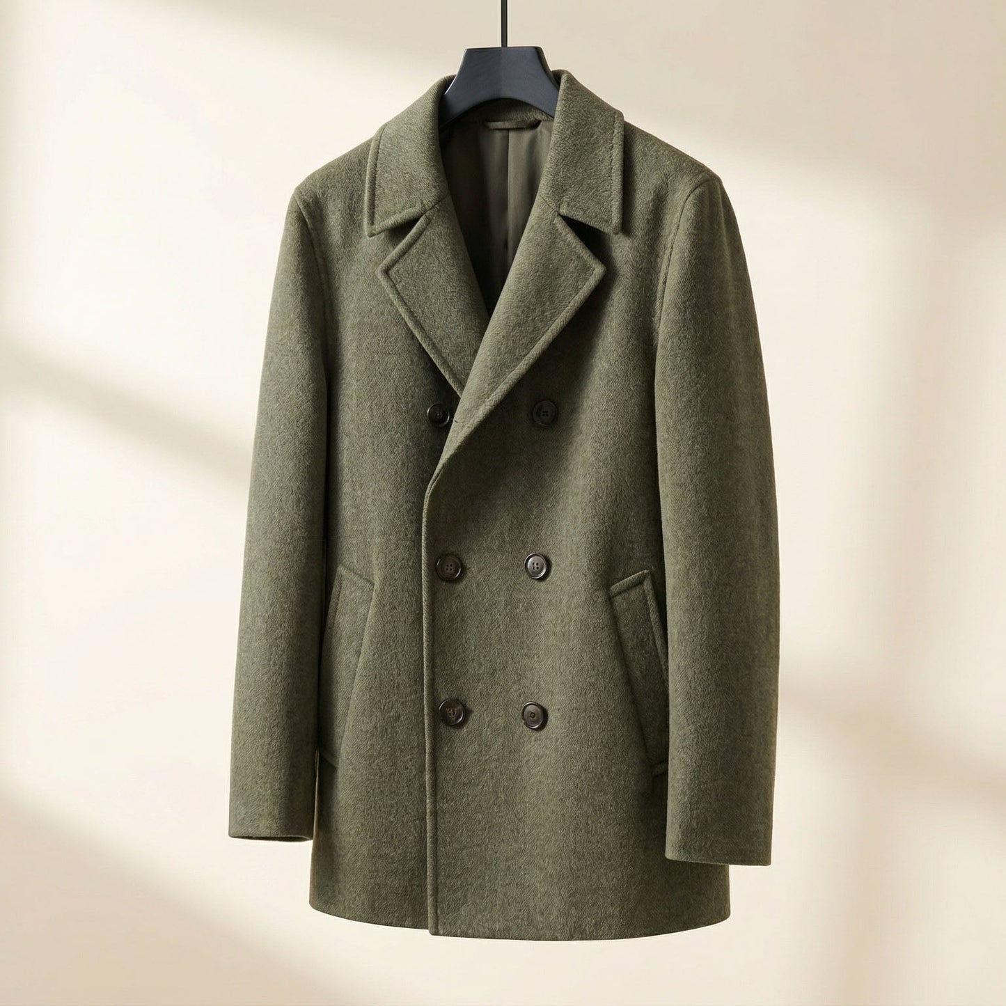 Men's Bomber Pea Coat | Notch Lapel