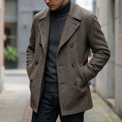 Men's Bomber Pea Coat | Notch Lapel