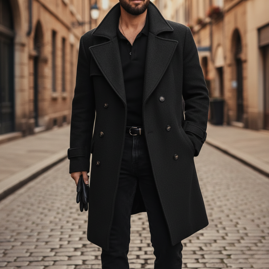 Men's Pea Coat | Notch Lapel
