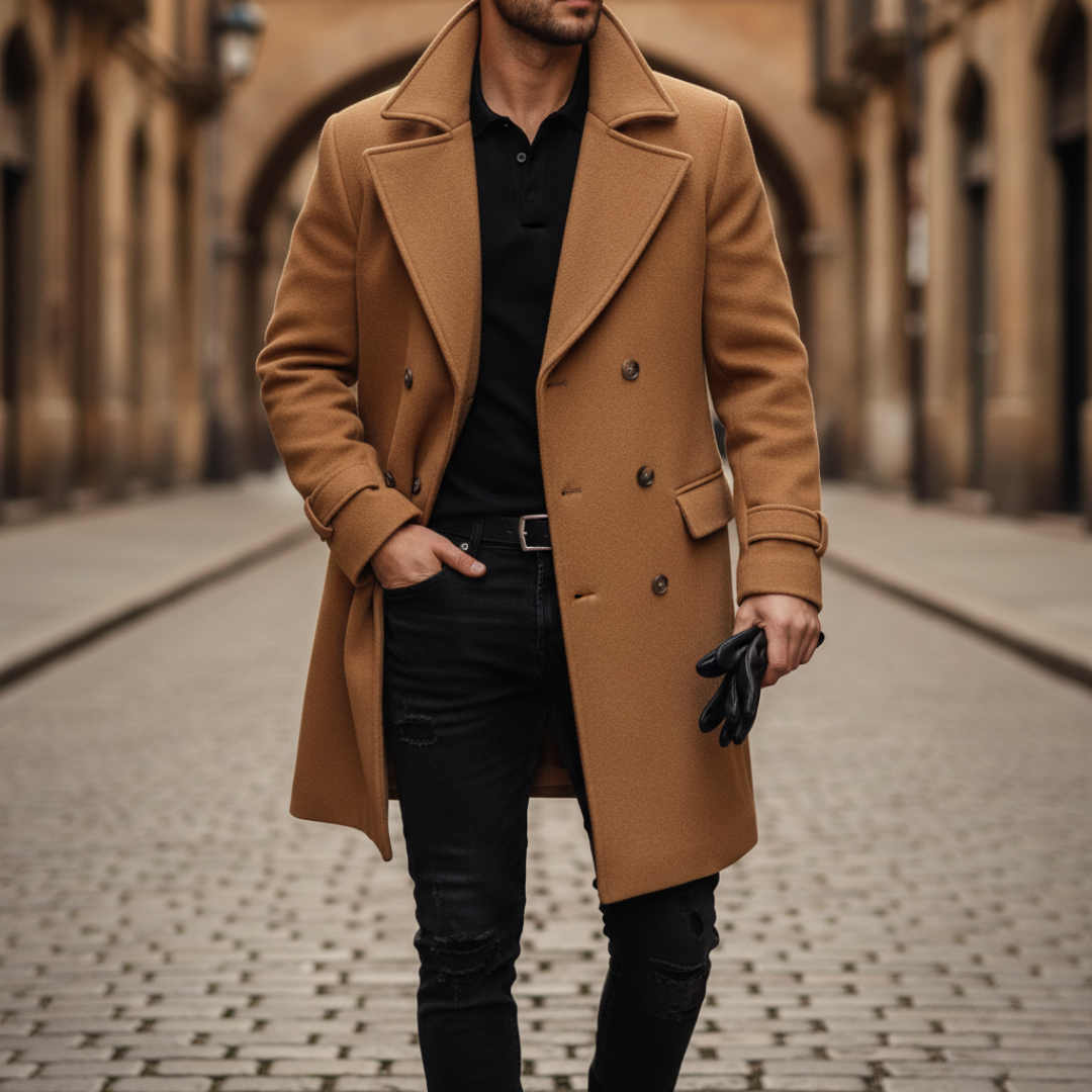 Men's Pea Coat | Notch Lapel